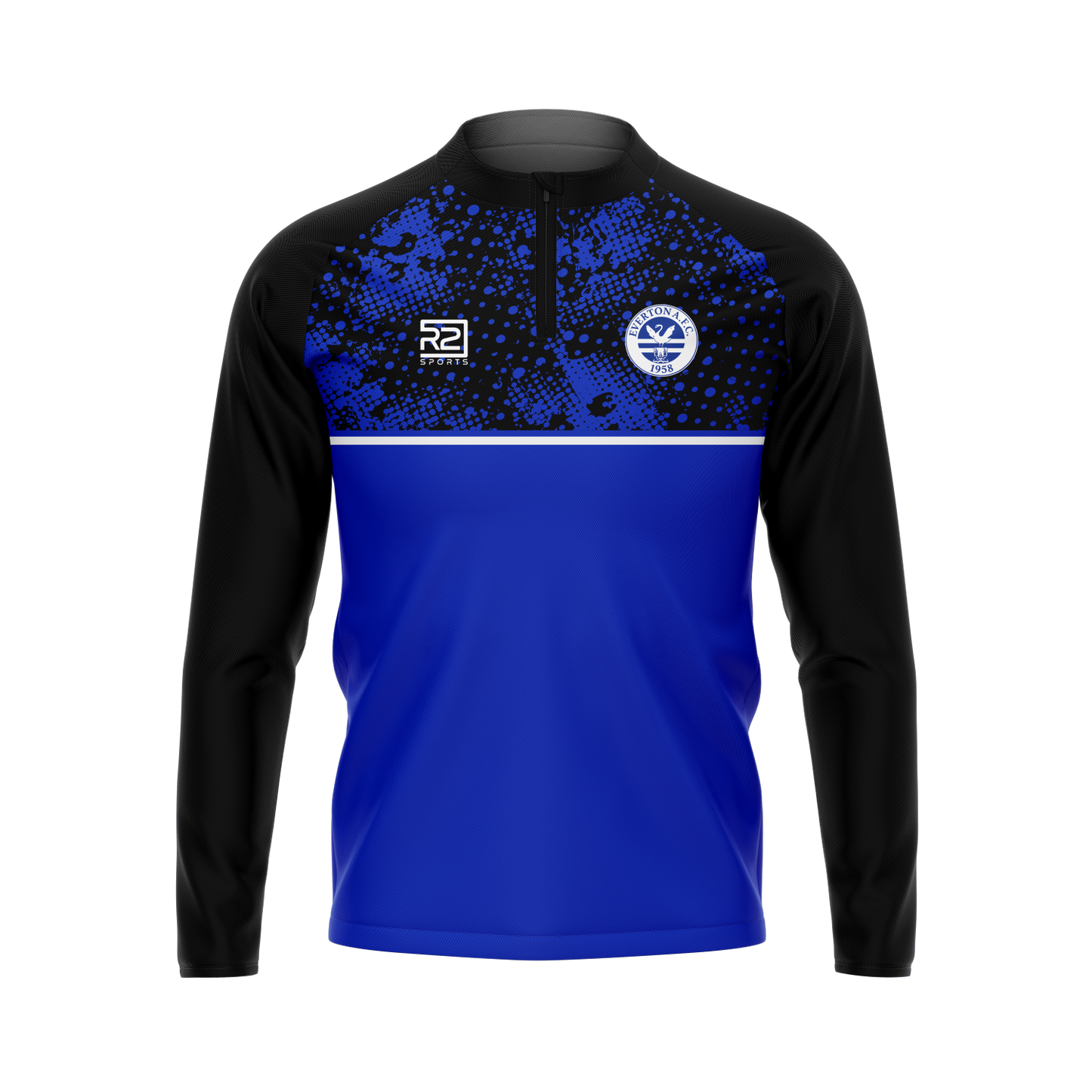 Half Zip Blue/Black - Adults (Everton)