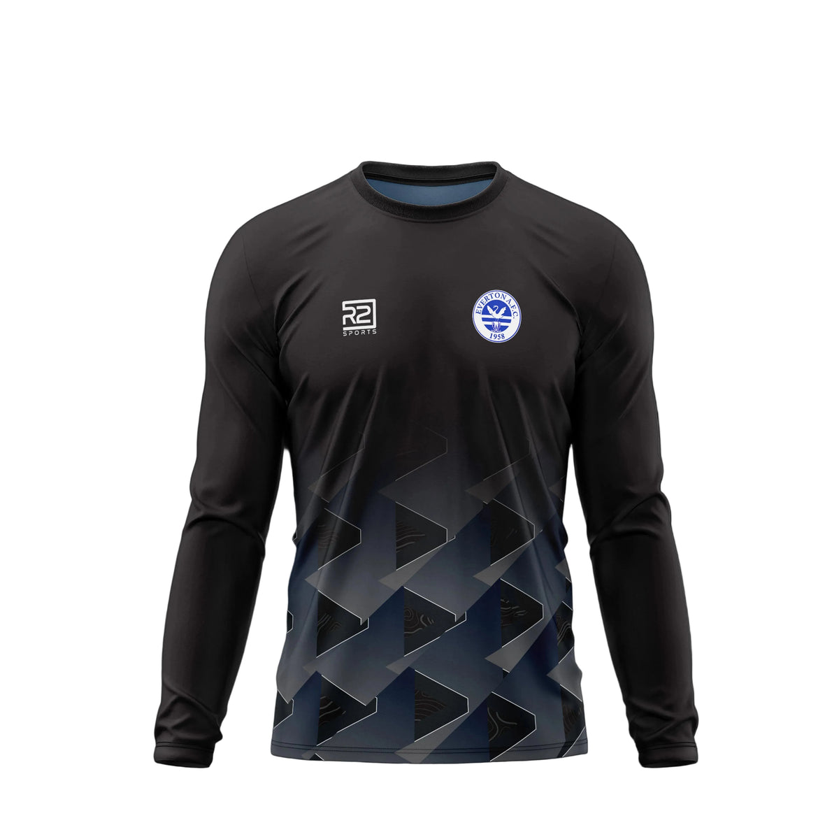Everton – Training Jersey Long Sleeve - Black Geo