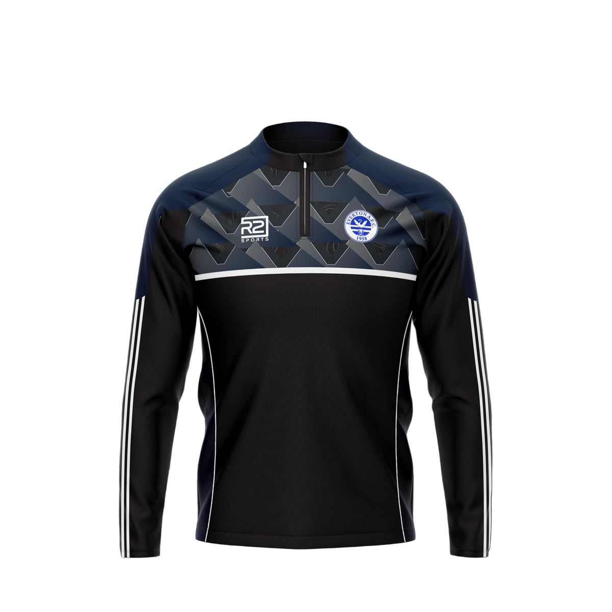 Everton – Half Zip - Black Geo