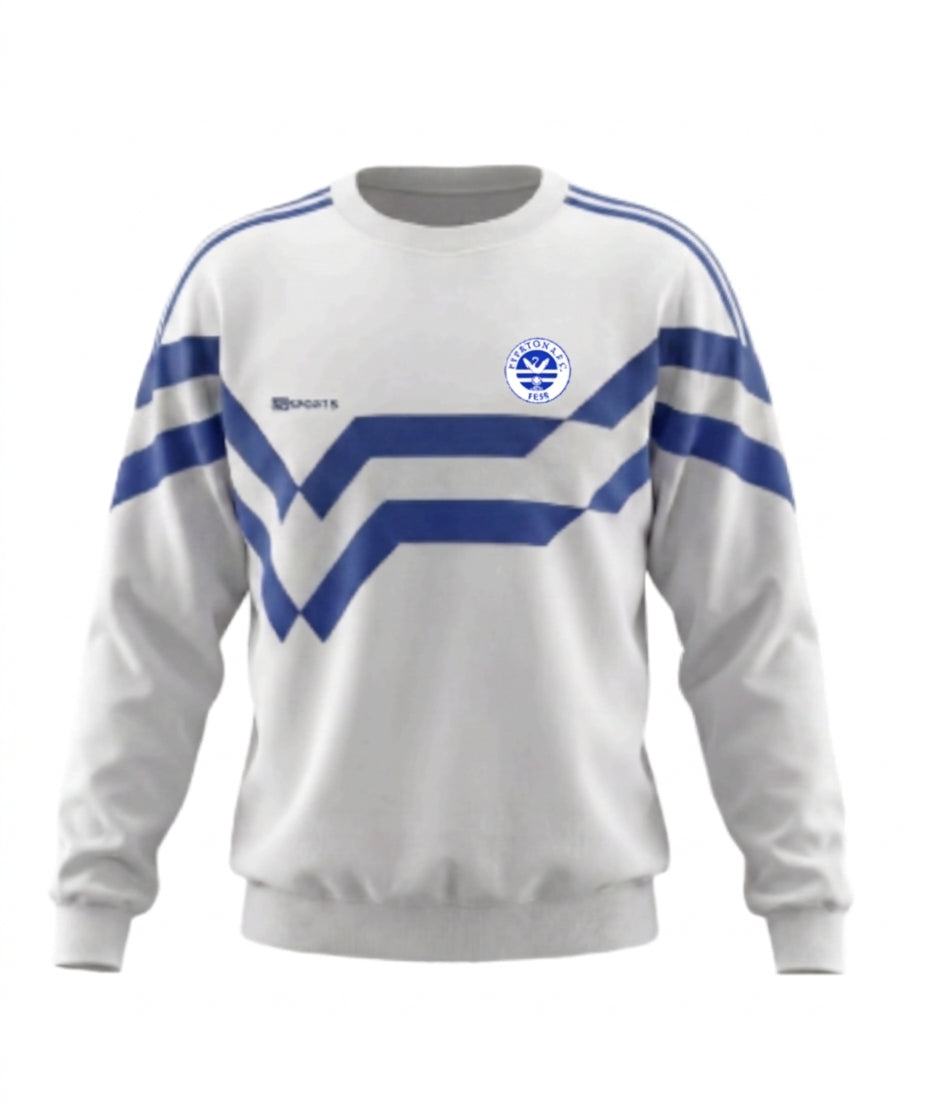 Everton – Retro Crewneck - White