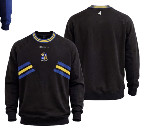 Carrigaline - 4Retro Cotton Crewneck (Black)